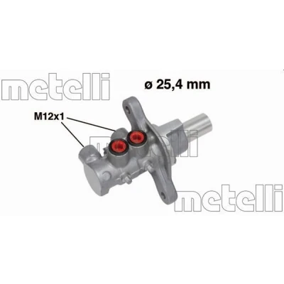 Imagen de METELLI 05 0674 Cilindro Maestro de Freno 22,20mm Aluminio FIAT: Grande Punto Hatchback, OPEL: Corsa D Hatchback
