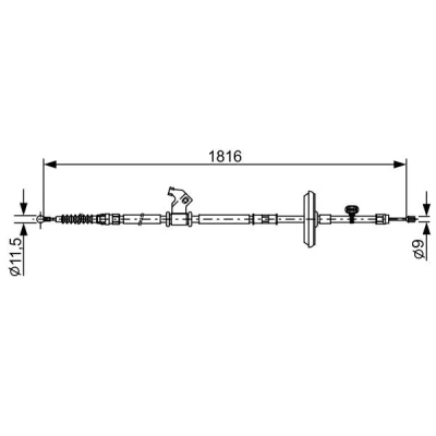 Imagen de Cable, freno de estacionamiento BOSCH 1 987 482 535