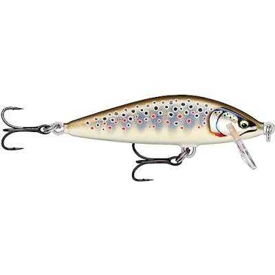 Imagen de Rapala Esca da Pesca Artificiale Spinning Countdown Elite Balsa in Acqua Dolce Affondante Profondità di Nuoto 1,2m 7,5cm / 10g Prodotta Estonia ilded Brown Trout