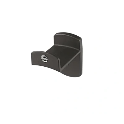 Imagen de K&amp;M 16312 Soporte de pared para auriculares, negro, plástico auriculares Over Ear, material fijación incluido