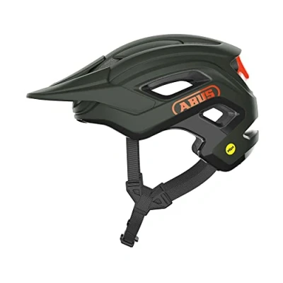 Imagen de ABUS Casco MTB Cliffhanger MIPS de ciclismo para senderos exigentes con protección contra impactos y grandes aberturas ventilación Mujer Hombre Verde oscuro, talla L (57 61 cm)