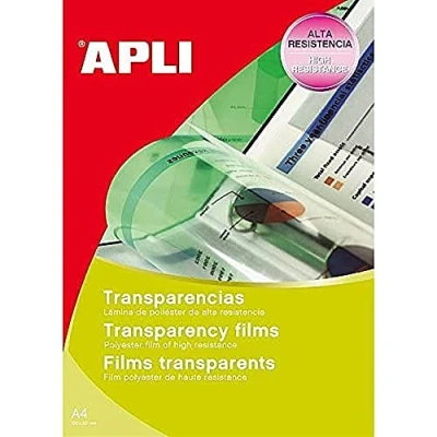 Imagen de APLI 1230 Transparencias sin banda para inkjet 50 hojas
