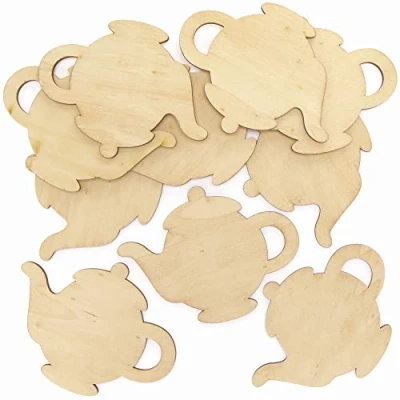 Imagen de Baker Ross Posavasos de Madera para Tetera Paquete 10, Manualidades en Niños (FC386)