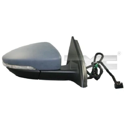 Imagen de Espejo retrovisor Tyc 337 0218 izquierda imprimado para ajuste elect. espejo, asférico, calefactable VOLKSWAGEN: Passat B7 Berlina, Variant