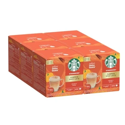 Imagen de STARBUCKS Pumpkin Spice Latte de Nescafé Dolce Gusto, Cápsulas Café Tueste Intenso 6 x 12 (72 Cápsulas)