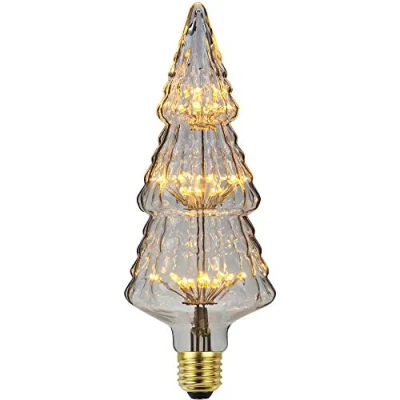 Imagen de TianFan bombilla LED vintage RGB estrellada de fuegos artificiales, decorativa cálida brillante E27 220/240 V (árbol Navidad)