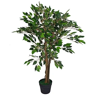 Imagen de Leaf AZ ficus Árbol de Artificial Realista (90 cm, Verde Oscuro, 90 cm)