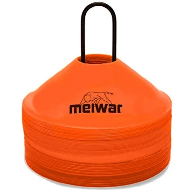Imagen de meiwar 20x Conos de Entrenamiento con Soporte y Bolsillo Naranja