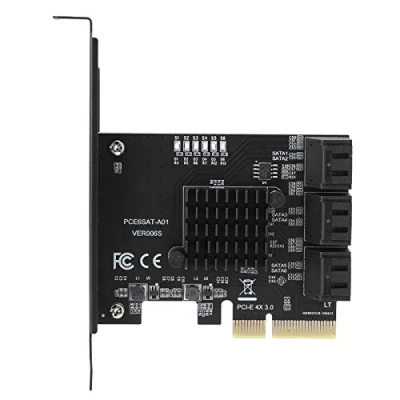 Imagen de Tarjeta de Expansión PCI‑E, PCI‑E a 6 Puertos, Disco Duro SATa 3.0 6G, Interfaz Master PCI E GEN3 4X, Compatible con Windows/Linux/OS X/NAS/Synology Mainstream