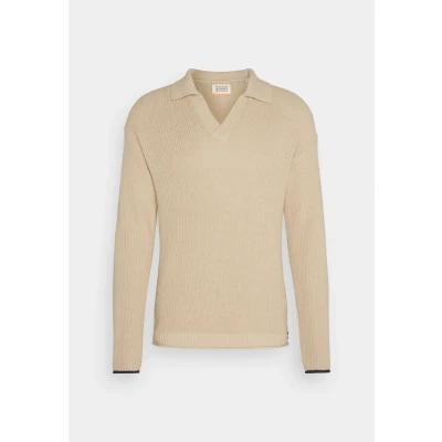 Imagen de Scotch &amp; Soda Longsleeved POLO Jersey de punto, Hombre, Talla: Large, Pebble