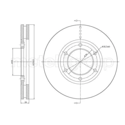 Imagen de Disco de freno METELLI 23 1621