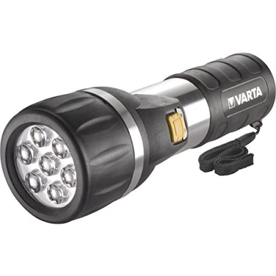 Imagen de Varta 7x5mm LED Day Light 2D Linterna), 0.5 W, Negro, Plata