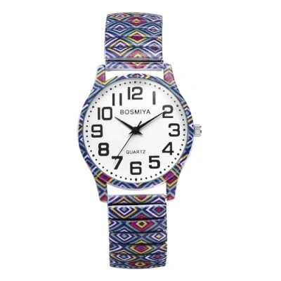 Imagen de JewelryWe Reloj Bohemia Elástico Unisex: de Cuarzo Analógico Redondo para Hombre y Mujer Esfera con Número Arábigo Grande Correa Acero Inoxidable Estilo 1 Ocio Negocios Regalos