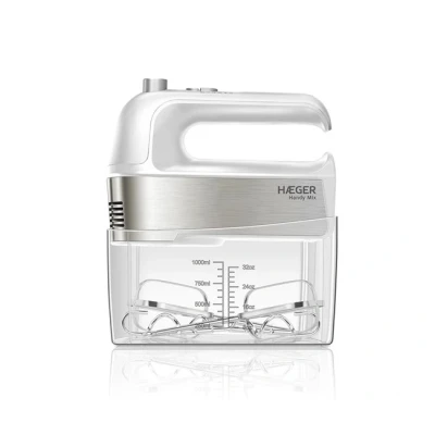 Imagen de Batidora Amasadora com Vaso Medidor HAEGER HAND MIX 300W, 5 Velocidades, Taza de Medir