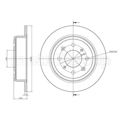Imagen de Disco de freno METELLI 23 1049C