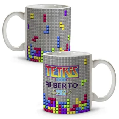 Imagen de LolaPix Taza Tetris. Tazas personalizadas. Regalo friki. originales con nombre. Tetris