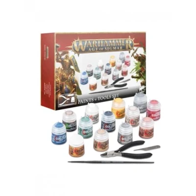 Imagen de Paints Tools Set Warhammer Age of Sigmar Juego de colores y herramientas para montar pintar miniaturas Citadel con alicates, pincel inicio lima