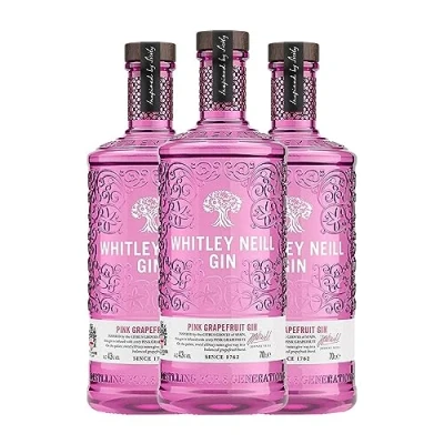 Imagen de Ginebra Whitley Neill Pink Grapefruit Gin 70 cl (Caja de 3 Botellas cl)