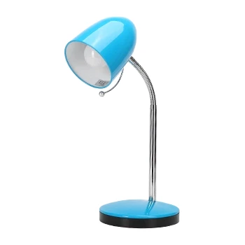 Imagen de Aigostar lámpara de escritorio retro metal， flexo vintage sin bombilla， mesa compatible con bombillas modelo E27， Máx 240V， lampara lectura cable 153 cm， azul