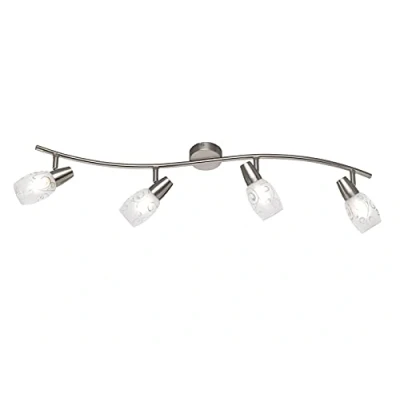 Imagen de TRIO R80024007 Foco de 4 bombillas, AR E14 28 W, metal níquel mate, IP20