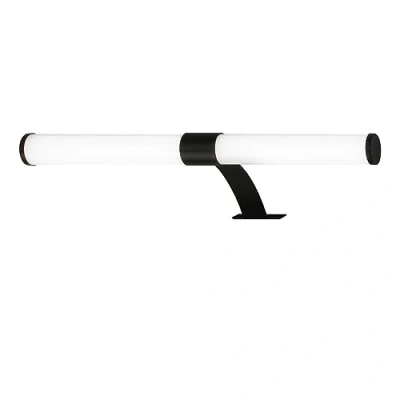 Imagen de BRILONER lámpara de espejo LED baño, 2 en 1 montaje, armario, pared, IP44, color luz blanco neutro, 6W, negro, 40 cm