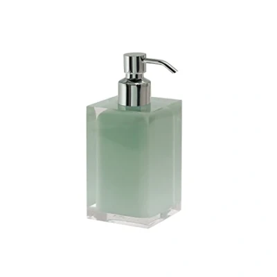 Imagen de GEDY Auckland Dispensador de jabón Resina Transparente Color Verde Menta, Dimensiones 16,2 x 7 cm y Peso 0,4 kg