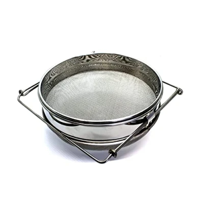 Imagen de Colador de miel extensible con doble tamiz. Filtro malla fina Para miel, fabricado en acero inoxidable. mermelada, polvo, aceite