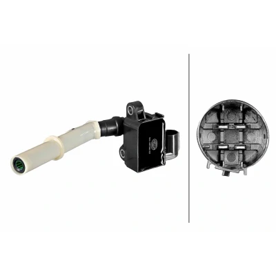 Imagen de HELLA 5DA 358 290 121 Bobina de encendido 4polos 12V cavidad bujía, incl. conector bujías, Versión conexión SAE