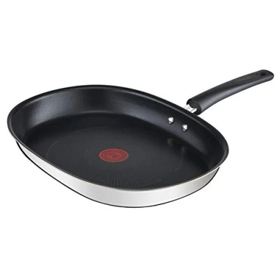 Imagen de Tefal Emotion Sartén de pescado (36 cm, revestimiento antiadherente, 10 años, base gruesa, difusión calor homogénea, elegancia, mango resistente, inducción, indicador cocción E3021204