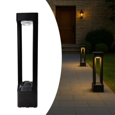 Imagen de LED ATOMANT Balizas Solares Exterior Jardin 4W, Luces de Solares, CCT (Selector Color Blanco calido, neutro y frio), IP67 Impermeable, Poste iluminacion para Caminos