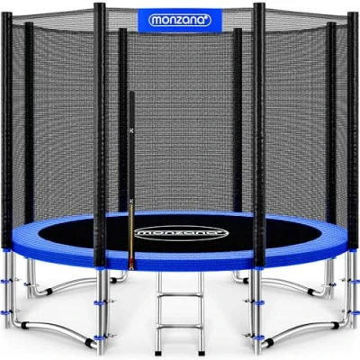 Imagen de Monzana® Trampolín de 305 cm Cama Elástica para Jardín Exterior Juego Completo Escalera Red Seguridad Deporte