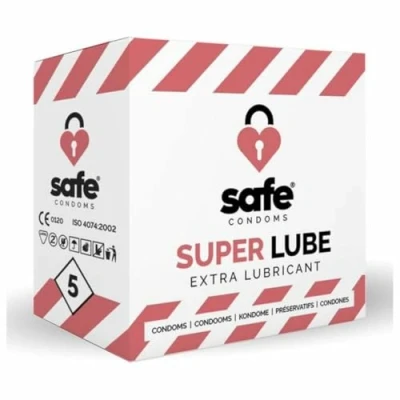 Imagen de SAFE Condones Con Lubricante Adicional Superlube 10 Piezas