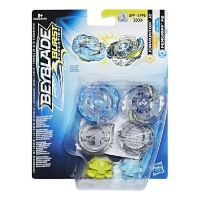 Imagen de Beyblade Bey Burst Evolution Jormuntor J2 y Fengriff F2, Multicolor (Hasbro European Trading B.V C2356)
