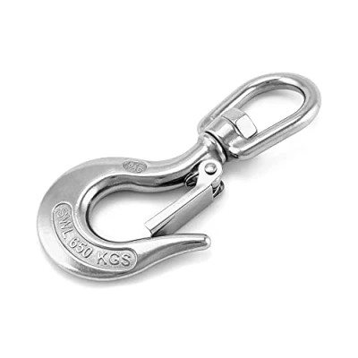 Imagen de QWORK® Gancho de Elevación Giratorio Acero Inoxidable 304 (650 kg)