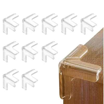 Imagen de HoneyHolly 10PCS Protector Esquinas Bebe Suave, Esquineras Protectoras Transparente, Muebles, Cantoneras para Súper pegajoso Protege