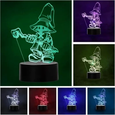 Imagen de Lampara LED Videojuego Vivi Final Fantasy 9 FFIX Cambia Color USB Luz nocturna y decoración