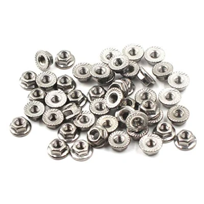 Imagen de M5 Tuerca de brida bloqueo hexagonal acero inoxidable 304 (paquete 50)