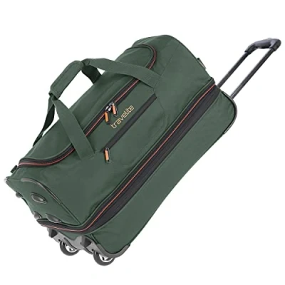 Imagen de travelite bolsa de viaje trolley 2 ruedas talla M con pliegue expansión, serie equipaje BASICS: blanda volumen extra, 55 cm, 51 litros (ampliable a 64 litros)