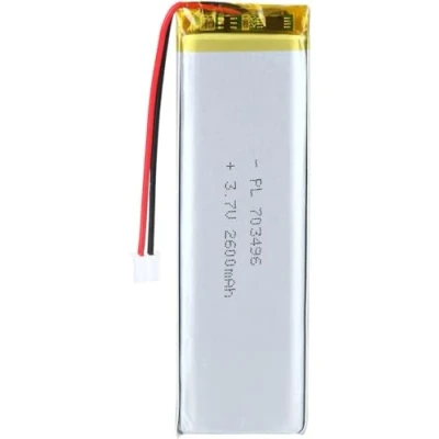 Imagen de 3.7V 2600mAh 703496 Lipo Battery Rechargeable Lithium Polymer Ion Pack with JST Connector