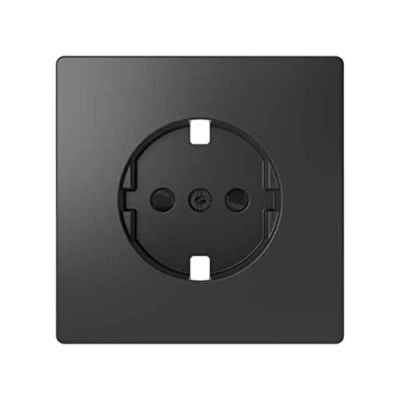 Imagen de Schneider Electric MTN2330 6034 Tapa para Base Schuko 16A de La Gama D Life Policarbonato Mate, Antracita Instalación Empotrada con Fijación Conectable