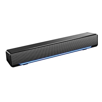 Imagen de Barras de Sonido, Mini Altavoz, Altavoz estéreo subwoofer, Bass Surround Sound Box Wired, Reproductor música, con USB / 3,5 mm Audio Input, para Ordenador portátil, Tablet MP3 MP4