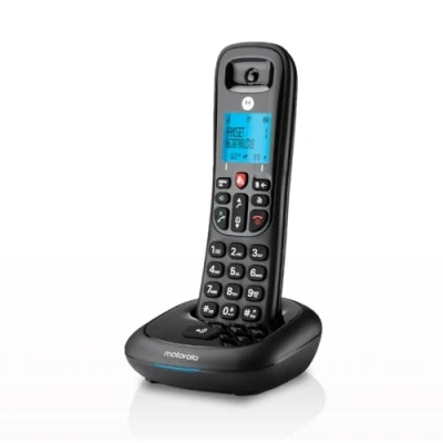 Imagen de Motorola CD4001 Teléfono Dect inalámbrico (50 contactos, Manos Libres, Función Alarma) Color Negro