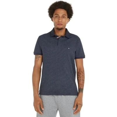 Imagen de Tommy Hilfiger Hombre Polo de Manga Corta Slim Fit, Azul (Desert Sky), S