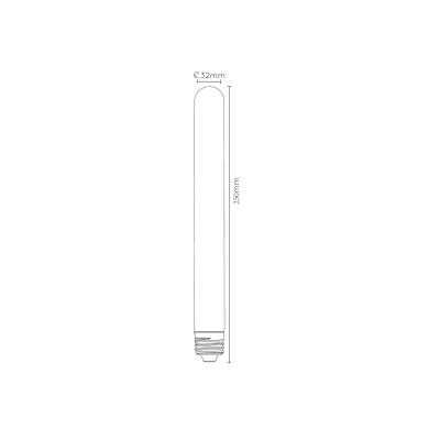 Imagen de Lucide T32 Lámpara de filamento Ø 3,2 cm LED Regul. E27 1x5W 2200K Ámbar