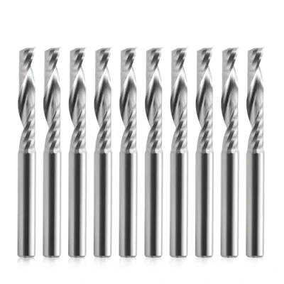 Imagen de EU_HOZLY Juego de 10 brocas CNC metal plateado 4 mm x 22 sin polvo