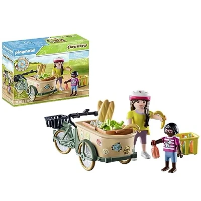 Imagen de PLAYMOBIL Country 71306 Cargo Bike,un Transporte práctico y Respetuoso con el Medio Ambiente para emocionantes Aventuras, Juguetes niños a Partir de 4 años