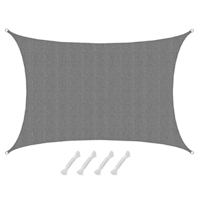 Imagen de AMANKA Toldo Vela Rectangular 5x3 m 90% Protección UV Permeable para Exterior Tela Sombra Pergola Solar Lona Camping Toldos de Piscinas 5m