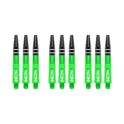 Imagen de RED DRAGON Nitrotech Ejes de Dardos Cortos Verde 3 Juegos por Paquete (9 en Total)