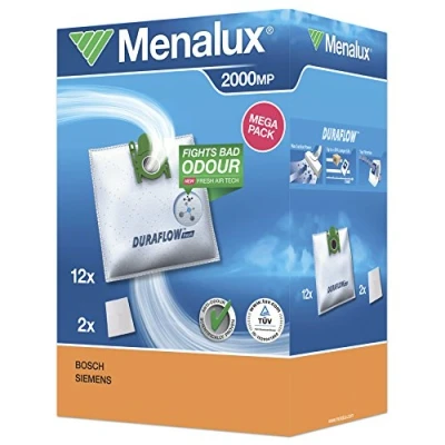 Imagen de Menalux MegaPack Bolsas para aspiradoras Siemens, Bosch,VS04 VS07, BSG04 BSG07 (12 unidades)