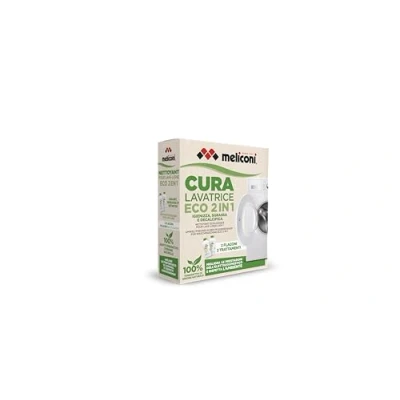 Imagen de Meliconi Cura Lavadora Liquido Eco 2 en 1, Desinfectante y Anticalcáreo Lavadora, Fórmula Natural, Envase Reciclable, Frascos de 250ml Ideales para Tratamientos Completos